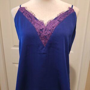 SOCIALITE PURPLE CAMI WITH LACE